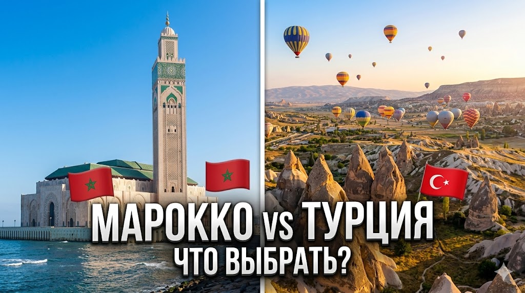 Сравнение пейзажей Марокко и Турции